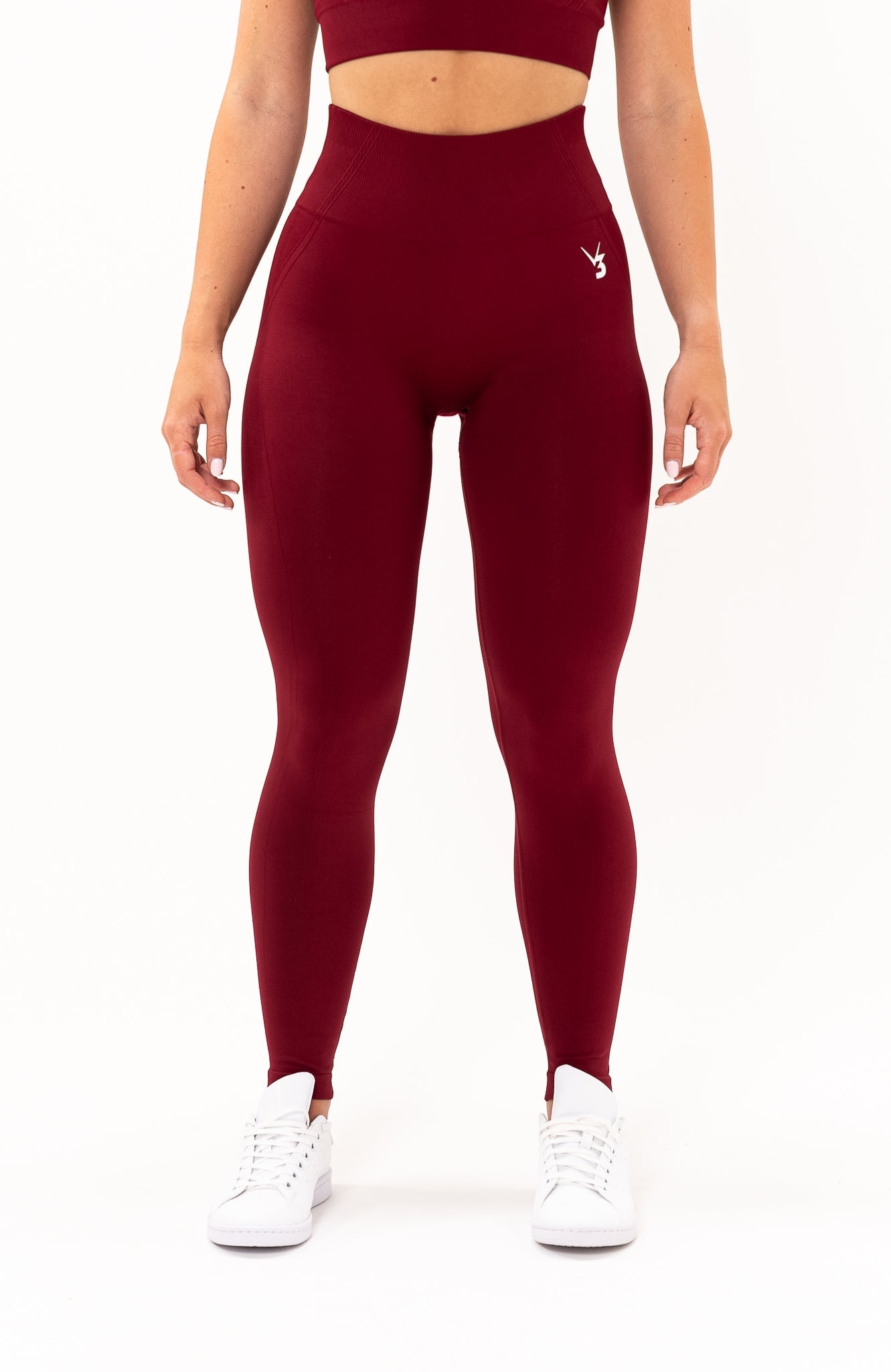 Tempo Seamless Scrunch Leggings - Burgundy Red